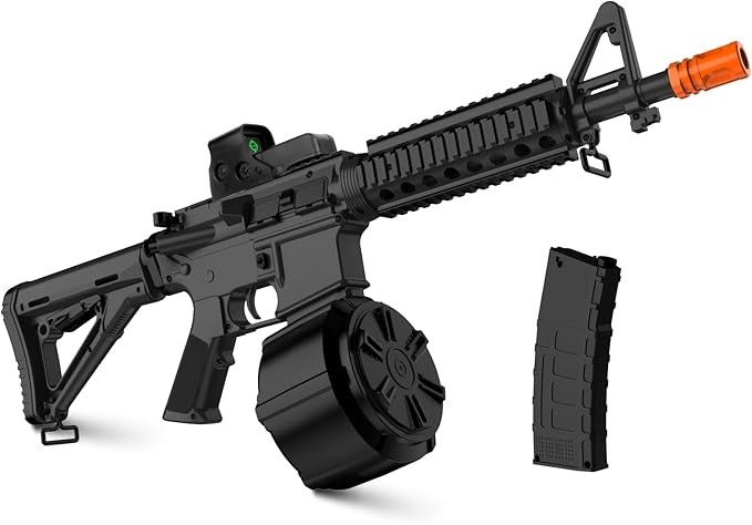 Đồ chơi Gel Blaster M4A1 với FPS 280 tự động tốc độ cao, Trò chơi ngoài trời và Sân sau vui nhộn dành cho lứa tuổi từ 14 tuổi trở lên và Người lớn Halloween Giáng sinh, Màu đen