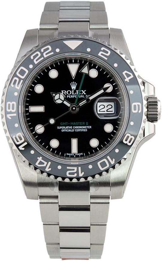Đồng hồ Rolex GMT-Master II thép không gỉ mặt số đen 116710LN