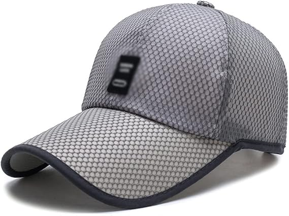 Mũ lưỡi trai chống nắng ngoài trời cho nam, mũ lưỡi trai da có mái dài, mũ bóng chày cho người trung niên và người cao tuổi