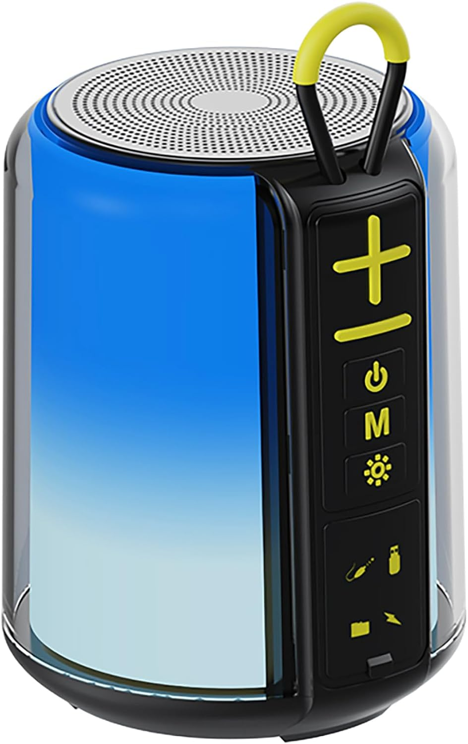 Loa Bluetooth di động có đầu vào AUX, âm thanh nổi lớn 8W, đèn RGB, đầu vào thẻ TF/ổ đĩa flash USB, ghép nối âm thanh nổi kép BT 5.3 không dây, dùng cho gia đình, du lịch ngoài trời