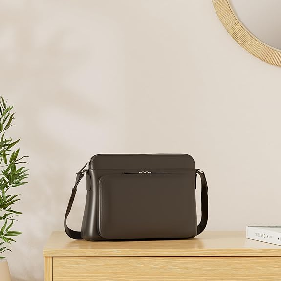 Túi đeo chéo da thật ili New York dành cho nữ - Túi đeo vai chặn RFID cao cấp có dây đeo có thể điều chỉnh