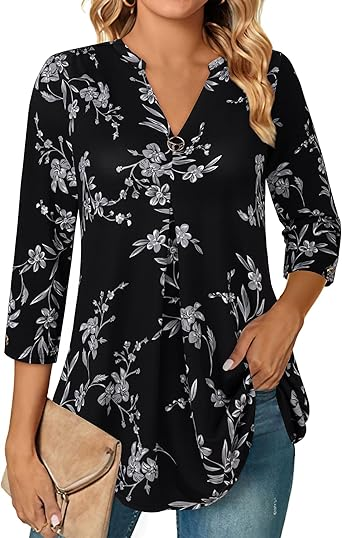 Womens Tops Sleeve Shirts V Neck Blouses