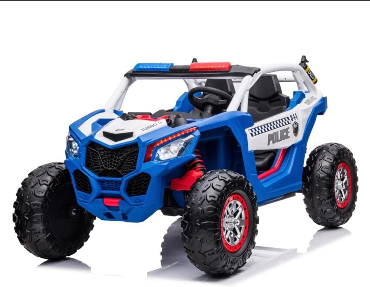 Xe điện địa hình 2 chỗ 24V 2WD kiểu CAN-AM, xe đồ chơi điều khiển từ xa SXS UTV cho trẻ em, lốp EVA, bánh xe, phát nhạc, xe cảnh sát