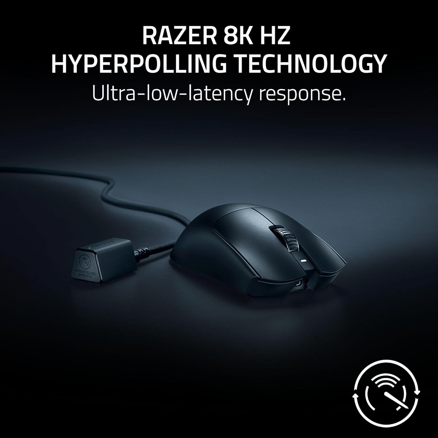 Chuột chơi game thể thao điện tử không dây Razer Viper V3 Pro: Đối xứng - Nhẹ 54g - Bỏ phiếu 8K - Cảm biến quang học 35K DPI - Công tắc quang học Gen3 - 8 nút có thể lập trình - Pin 95 giờ - Đen