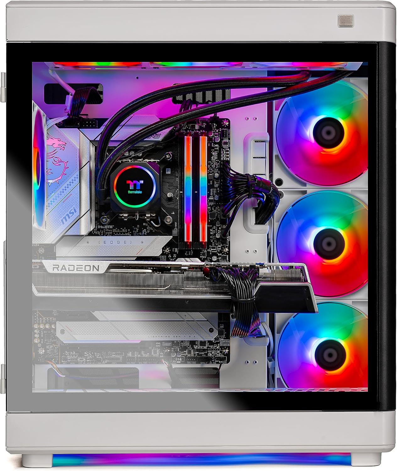 Máy tính chơi game Skytech Gaming Prism, Ryzen 9 7900X3D 4,4 GHz, RTX 4070 Ti, NVME 1TB, RAM DDR5 32GB RGB, PSU 850W Gold Wi-Fi, Win 11 Home, Bàn phím RGB và Chuột RGB đi kèm