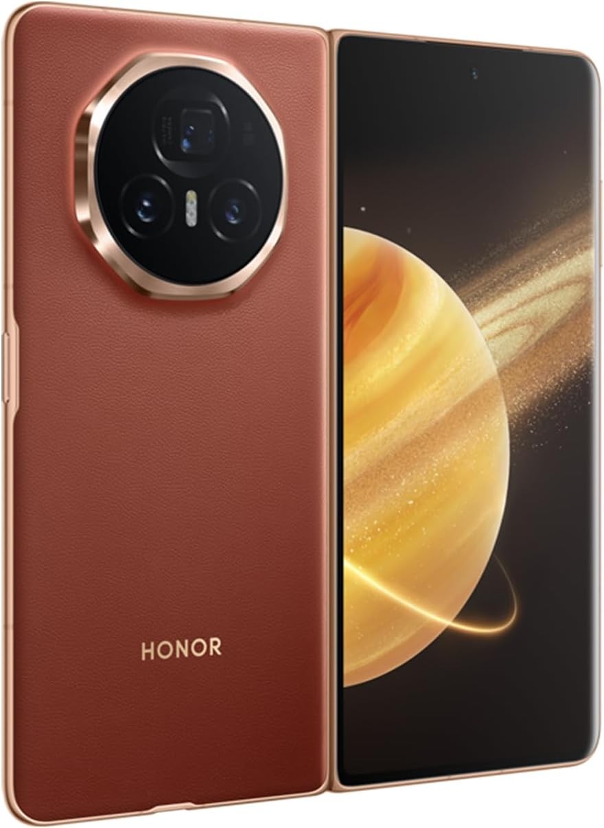 Honor Magic V3 5G FCP-N49 (GSM, Phiên bản quốc tế) | 7,92 inch, Bộ nhớ 512GB + RAM 12GB Điện thoại thông minh màn hình gập Android 14 đã mở khóa hai SIM (Nâu đỏ)