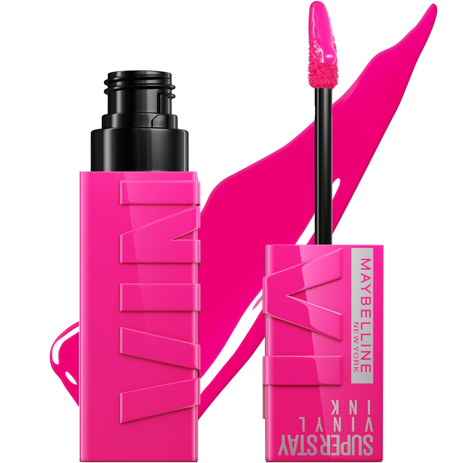 Son kem lì MAYBELLINE Super Stay Vinyl Ink Longwear No-Budge Liquid Lipcolor Make Up, Màu lên chuẩn và bóng ngay lập tức, Nổi bật, 1 thỏi