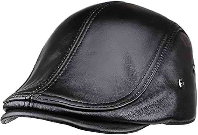 Mũ lưỡi trai da bò thật cho nam Mũ da Beret có thể điều chỉnh Mũ lưỡi trai chơi golf cổ điển Mũ lưỡi trai phẳng Ivy Mũ lái xe câu cá Gatsby