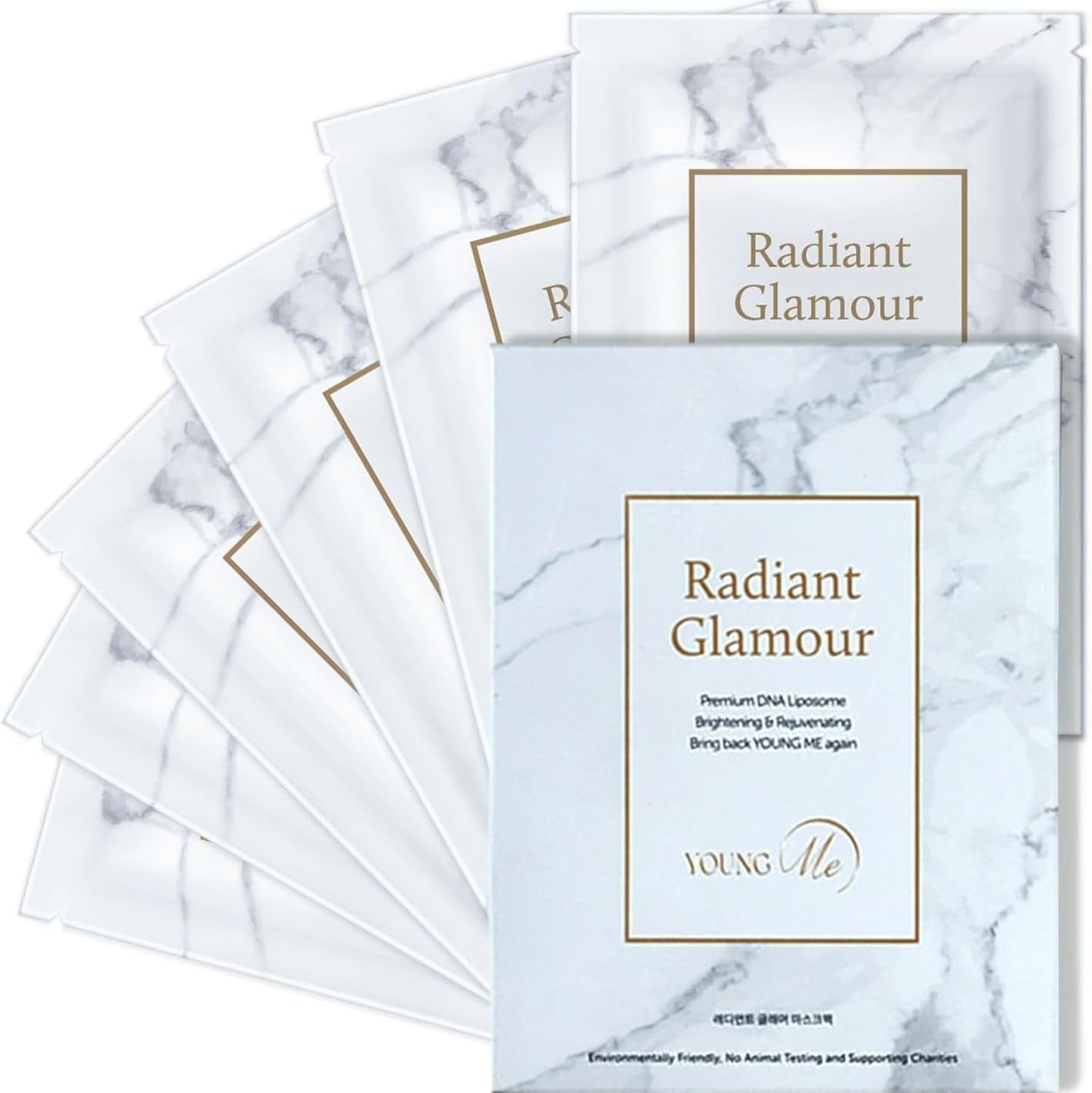 Mặt nạ giấy cao cấp YOUNGME Radiant Glamour K-Beauty - Mặt nạ dưỡng da không gây dị ứng, làm săn chắc, rạng rỡ, được bảo vệ và cân bằng với lô hội và Allantoin (1)