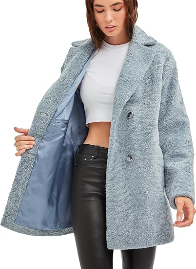 Women's Oversized Genuine Shearling Coat - Sherpa Free