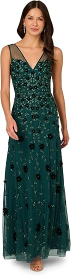 Váy lưới đính hạt ảo giác Adrianna Papell dành cho nữ