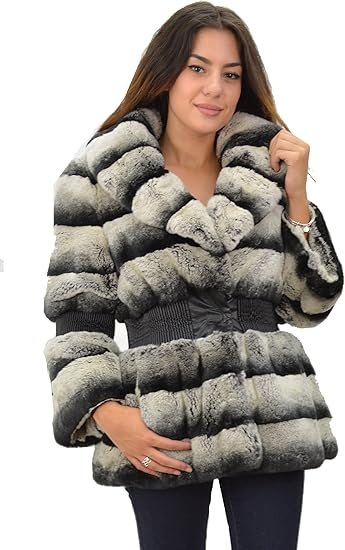 Rex Rabbit Chinchilla Fur Jacket - Super Soft