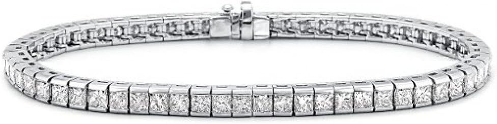 Vòng tay kim cương tennis cắt kiểu công chúa 4,00 ct dành cho nữ trong thiết kế kênh