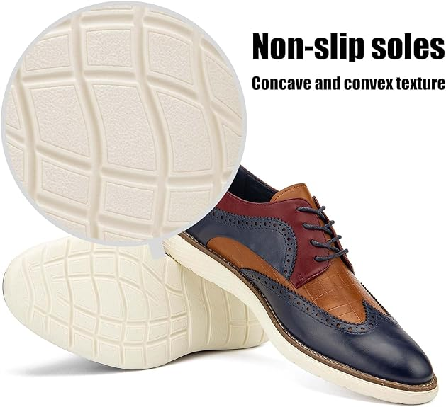 Giày Oxford JITAI dành cho nam, Giày tây buộc dây, Giày Brogue, Giày thời trang nhẹ dành cho nam.