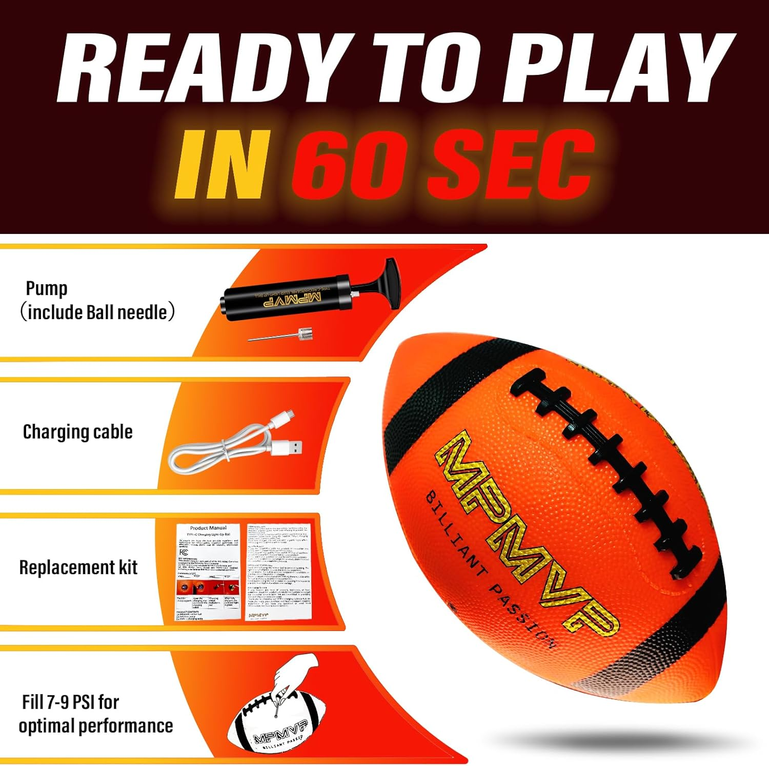 Quà tặng bóng đá phát sáng cho bé trai: Bóng đá phát sáng có thể sạc lại, đèn LED, đồ chơi cho trẻ vị thành niên cỡ 6, 8, 9, 10, 11, 12 tuổi, ý tưởng quà tặng cho bé trai, đồ chơi thể thao ngoài trời,