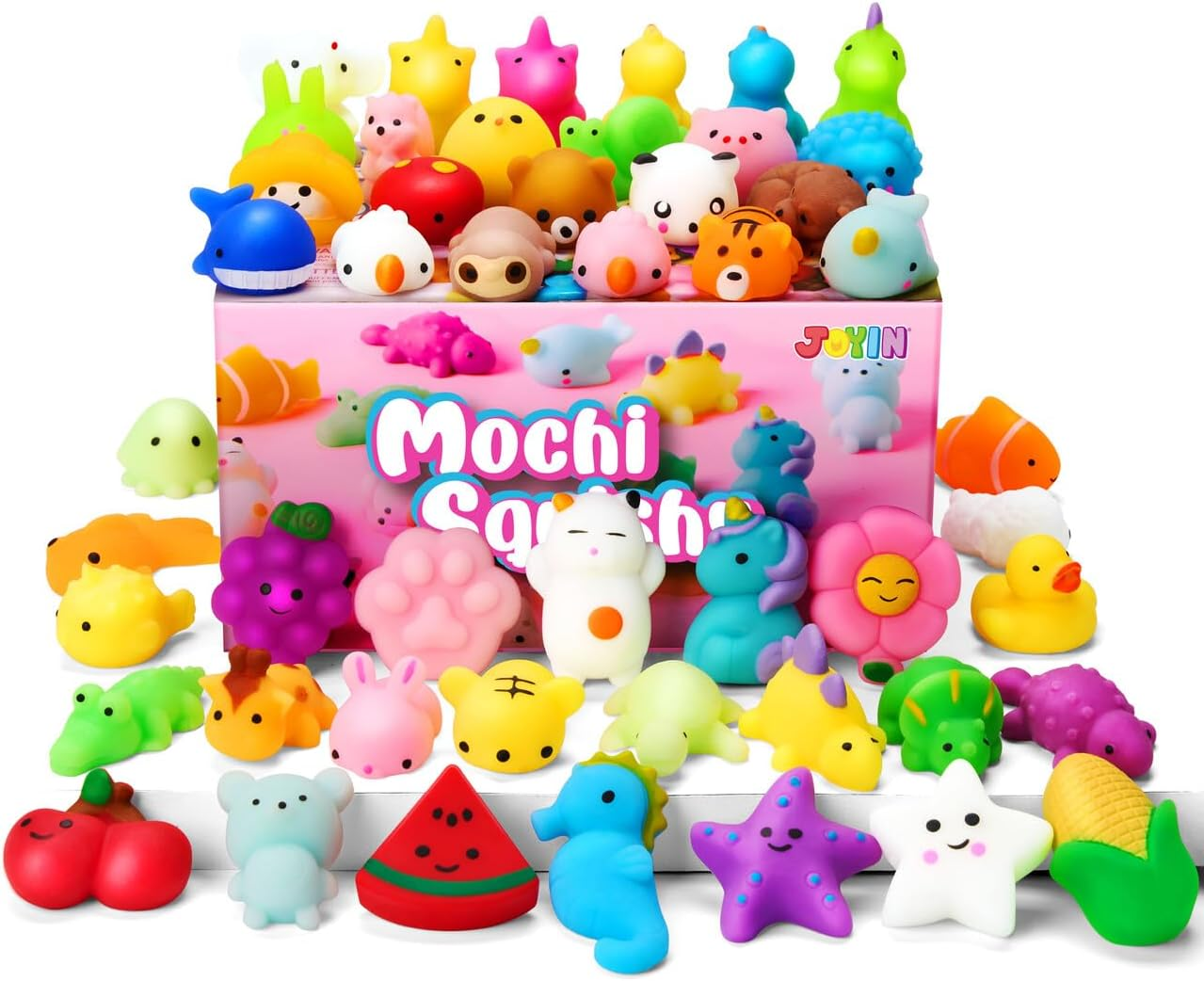 Bộ đồ chơi JOYIN Mochi Squishy, ​​25 gói Mini Mochi ngẫu nhiên, Quà tặng tiệc cho trẻ em, Kawaii Squishy, ​​Đồ chơi giải tỏa căng thẳng, Đồ nhồi giỏ Phục sinh, Túi đựng quà, Quà tặng sinh nhật, Giải thưởng lớp học