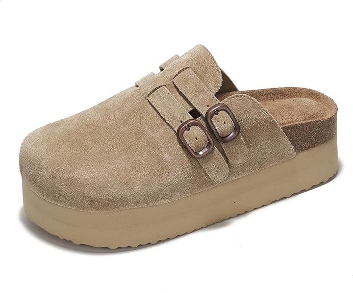 Giày Clogs da thật 100% Project Cloud dành cho nữ - Giày đế xuồng đế xuồng đế xuồng dành cho nữ - Giày đế xốp dành cho nữ - Giày đế xuồng cho nữ 2025 - Giày đế xuồng & Clogs có gót dành cho nữ (Stephi)