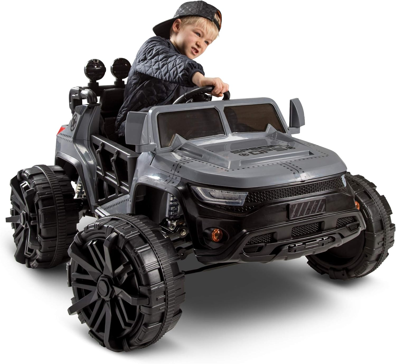 Xe đạp điện trẻ em Huffy Bicycle Company Special Ops có đèn, âm thanh và máy nghe nhạc MP3