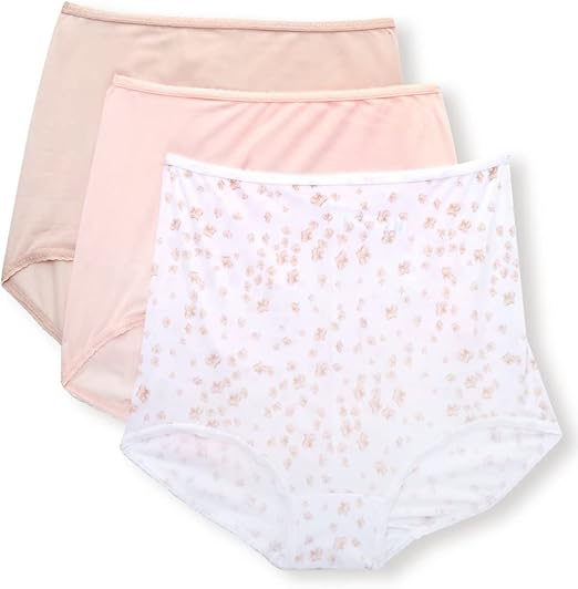 Bali Women's Skimp Skamp Underwear Brief Pack, Full Coverage Underwear for Women, No Panty Lines Panties, 3-Pack