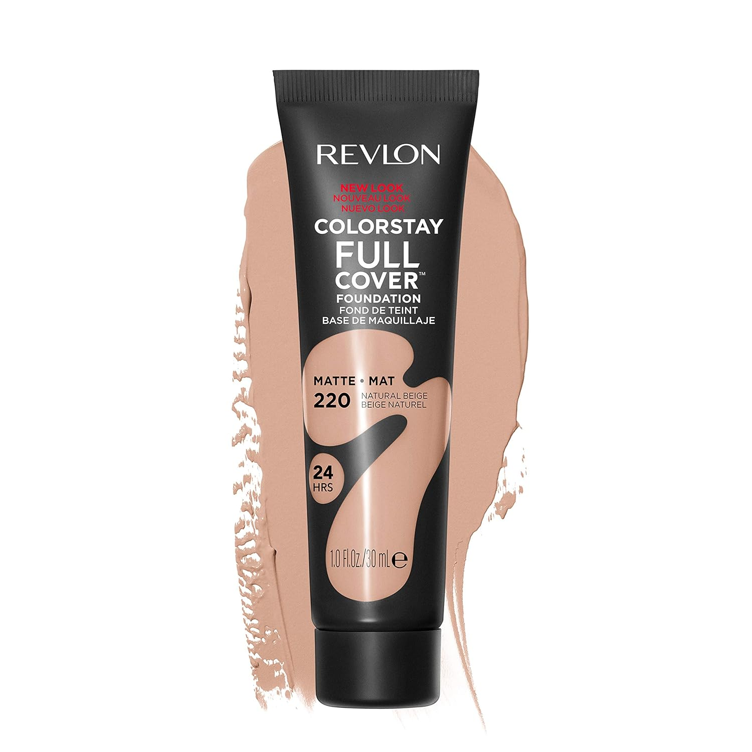 Kem nền dạng lỏng Revlon, trang điểm mặt ColorStay cho da thường và da khô, độ che phủ hoàn hảo lâu trôi với lớp nền lì, không chứa dầu, màu be tự nhiên, 1,0 fl oz