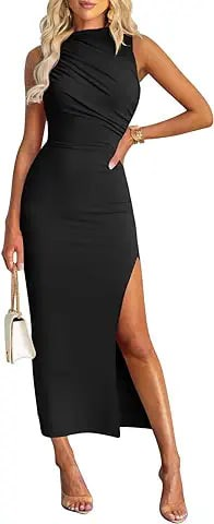 MEROKEETY Women's Flutter Sleeve Smocked Midi Dress V Neck Casual Tiered Dresses with Pockets