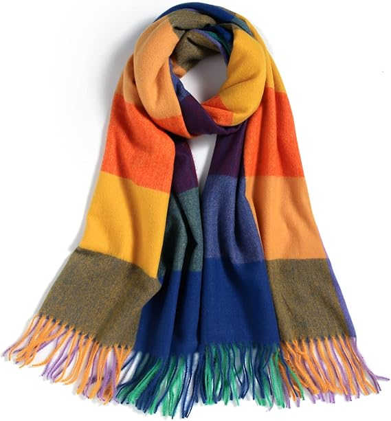 Tartan Plaid Scarves for Women Winter,Long Scarves for Women with Fringe,Super Soft Scarf for Women Winter