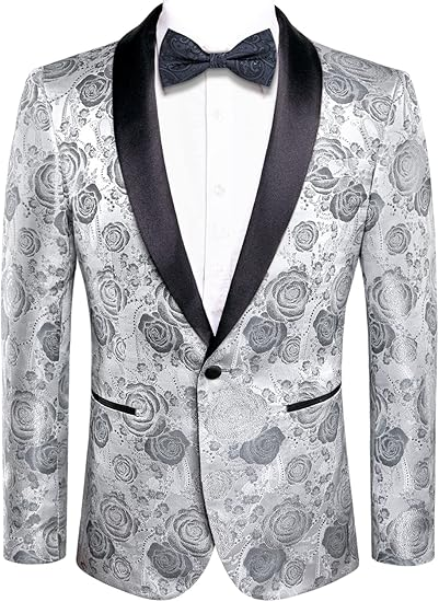 Áo khoác vest nam thời trang Hi-Tie Blazer ve áo choàng cài một nút Áo khoác dài tay ôm vừa vặn Tuxedo tiệc tối