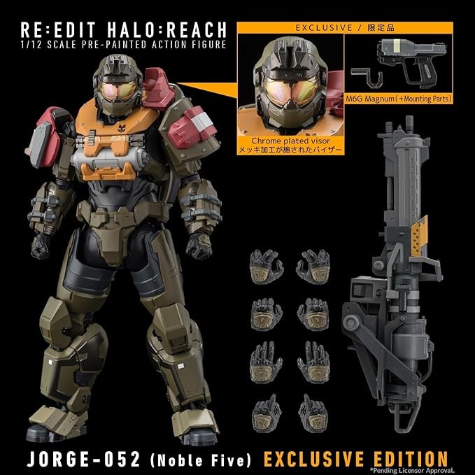 1000 Toys Re:Edit Halo Reach JORGE-052 (Noble Five) Xem trước mô hình hành động tỷ lệ 1:12 độc quyền