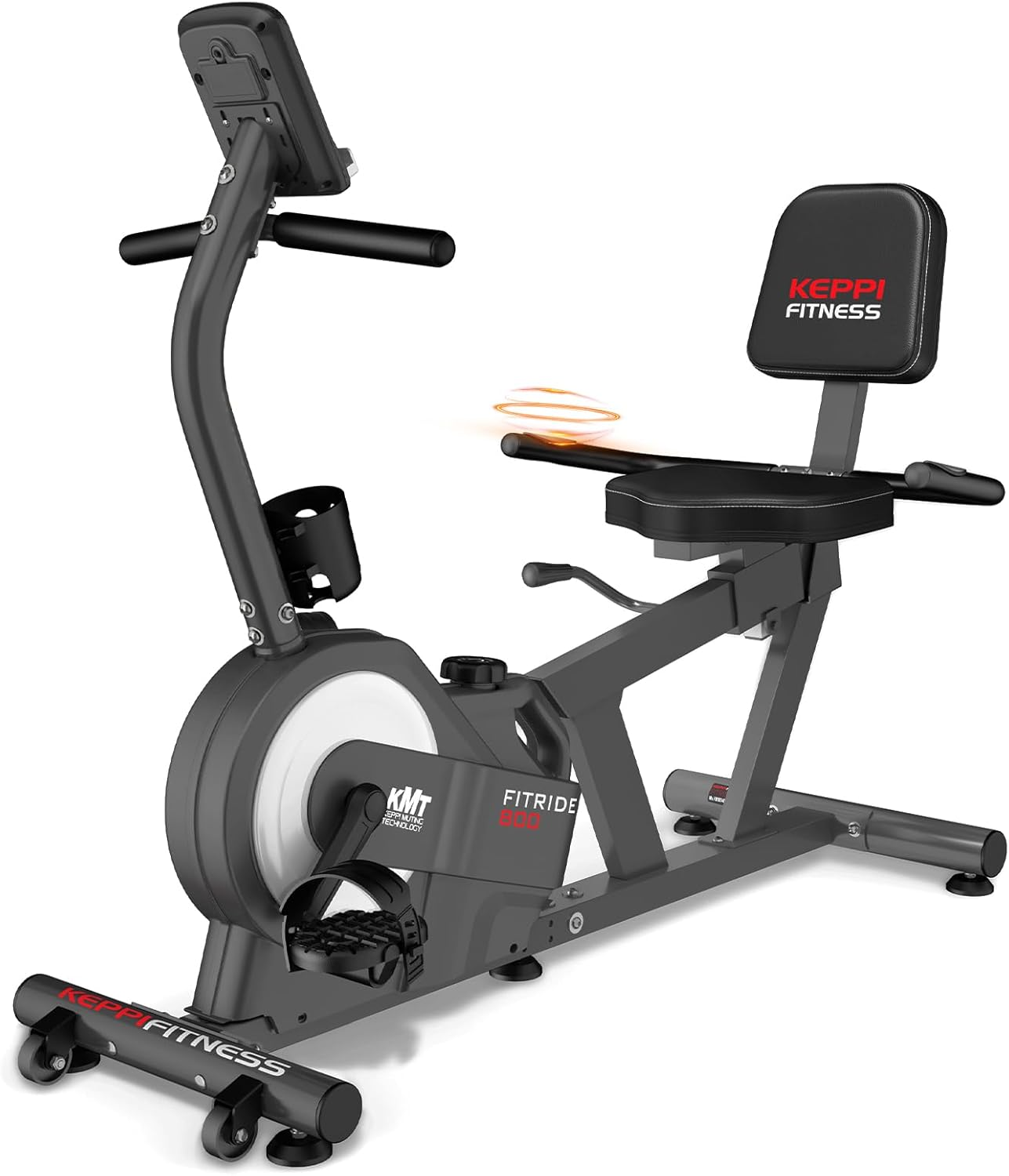 Xe đạp tập thể dục nằm KeppiFitness, Xe đạp nằm cho người lớn có lực cản từ, Xe đạp tập thể dục tại nhà sức chứa 380LB, Xe đạp tập thể dục cố định cho người cao tuổi có cảm biến nhịp tim