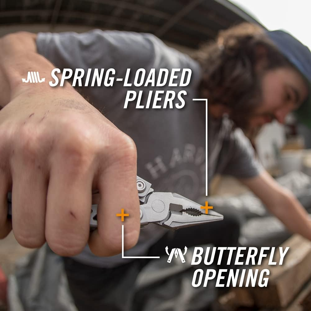 Dụng cụ đa năng Gerber Gear Suspension-NXT 15 trong 1 EDC kèm dao bỏ túi, kìm mũi nhọn và dụng cụ tuốt dây, quà tặng cho nam giới, đồ dùng sinh tồn và cắm trại, thép không gỉ