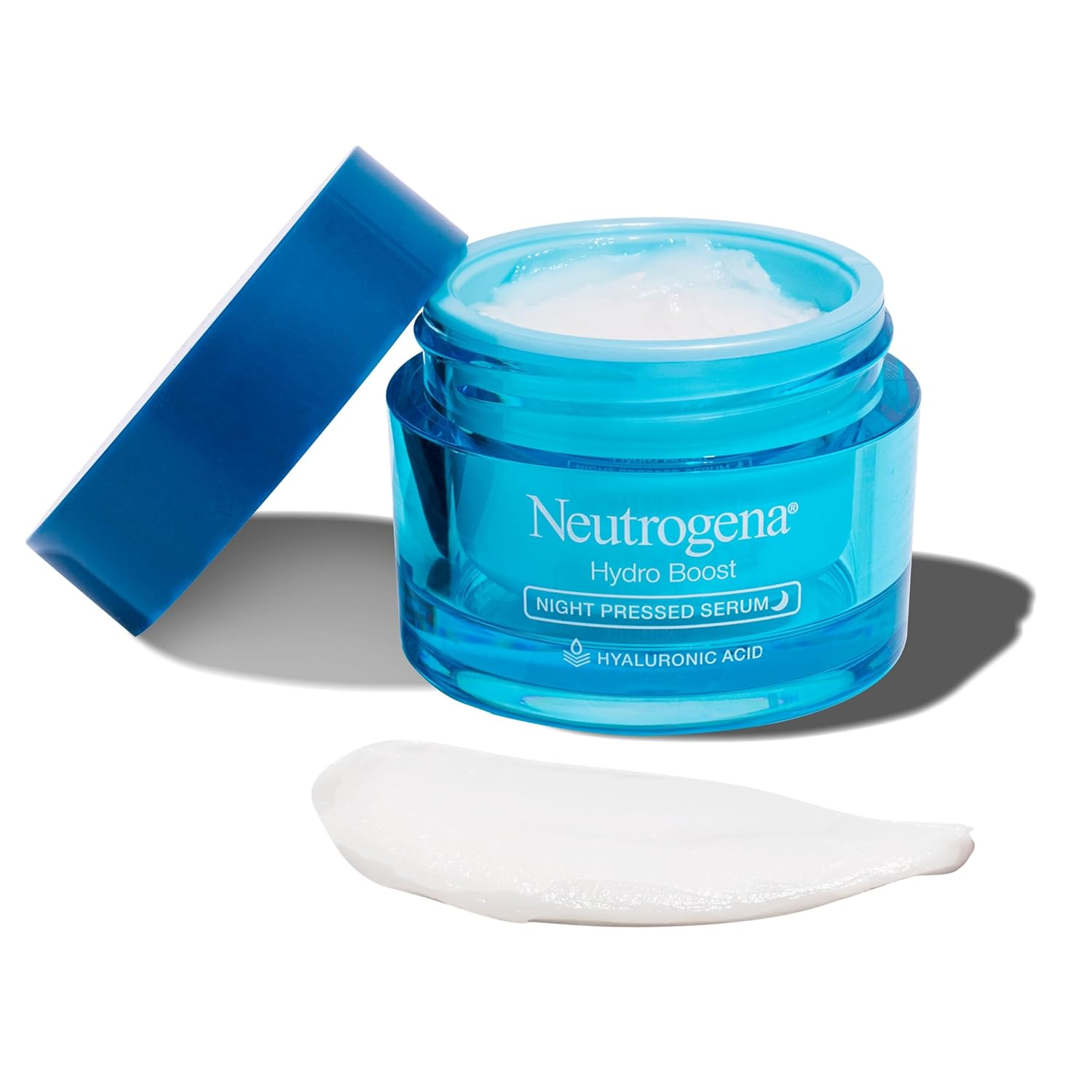 Neutrogena Hydro Boost Night Pressed Serum, Kem dưỡng ẩm cho da mặt có chứa axit hyaluronic dành cho da thường đến da cực khô, cung cấp độ ẩm qua đêm cho làn da được phục hồi, tươi trẻ, căng mọng, 1,7