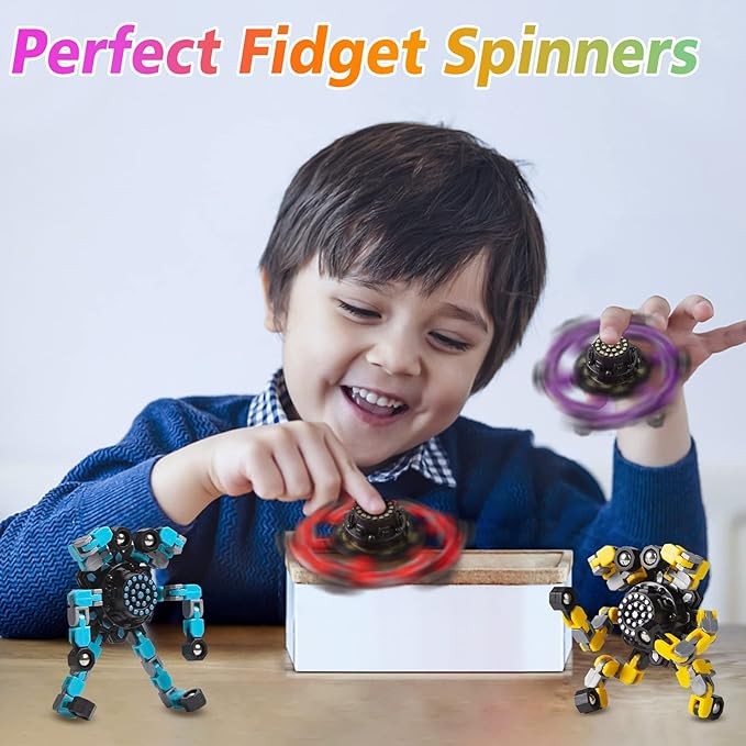 Đồ nhồi giỏ phục sinh Fidget Spinners có thể biến đổi 4 chiếc cho trẻ em và người lớn Đồ chơi giảm căng thẳng cho bé trai và bé gái Con quay hồi chuyển đầu ngón tay để ủng hộ bữa tiệc Đồ nhồi số lượng