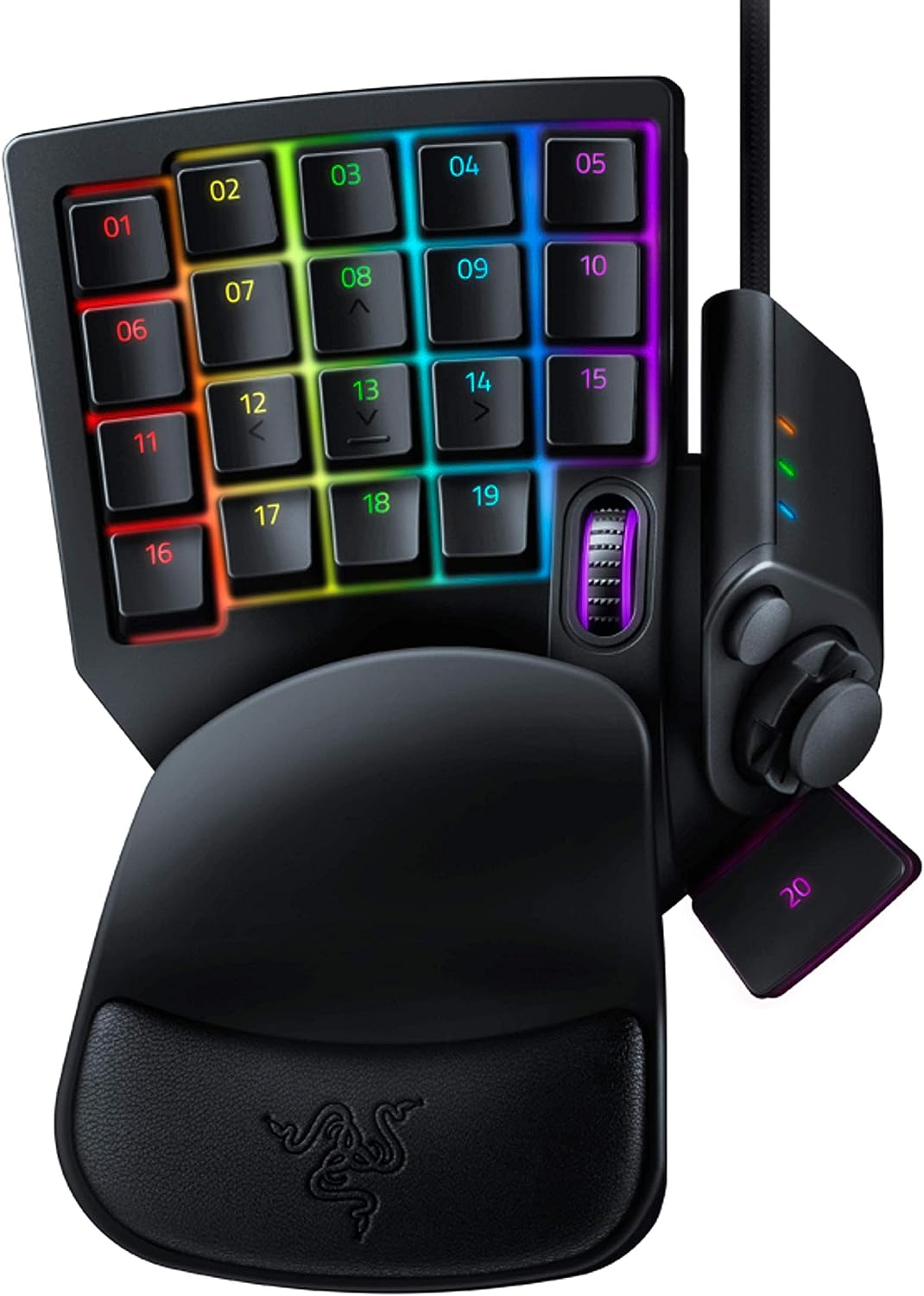 Bàn phím chơi game Razer Tartarus V2: Công tắc phím Mecha Membrane - Bàn phím một tay - 32 phím có thể lập trình - Đèn RGB Chroma tùy chỉnh - Macro có thể lập trình - Snap Tap - Đen